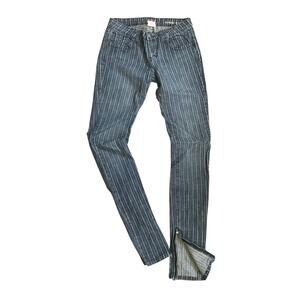 Y2K Lux Skinny Tapered Leg Zip Ankle Super Skinny Jeans EUC Marked 27 fits 26